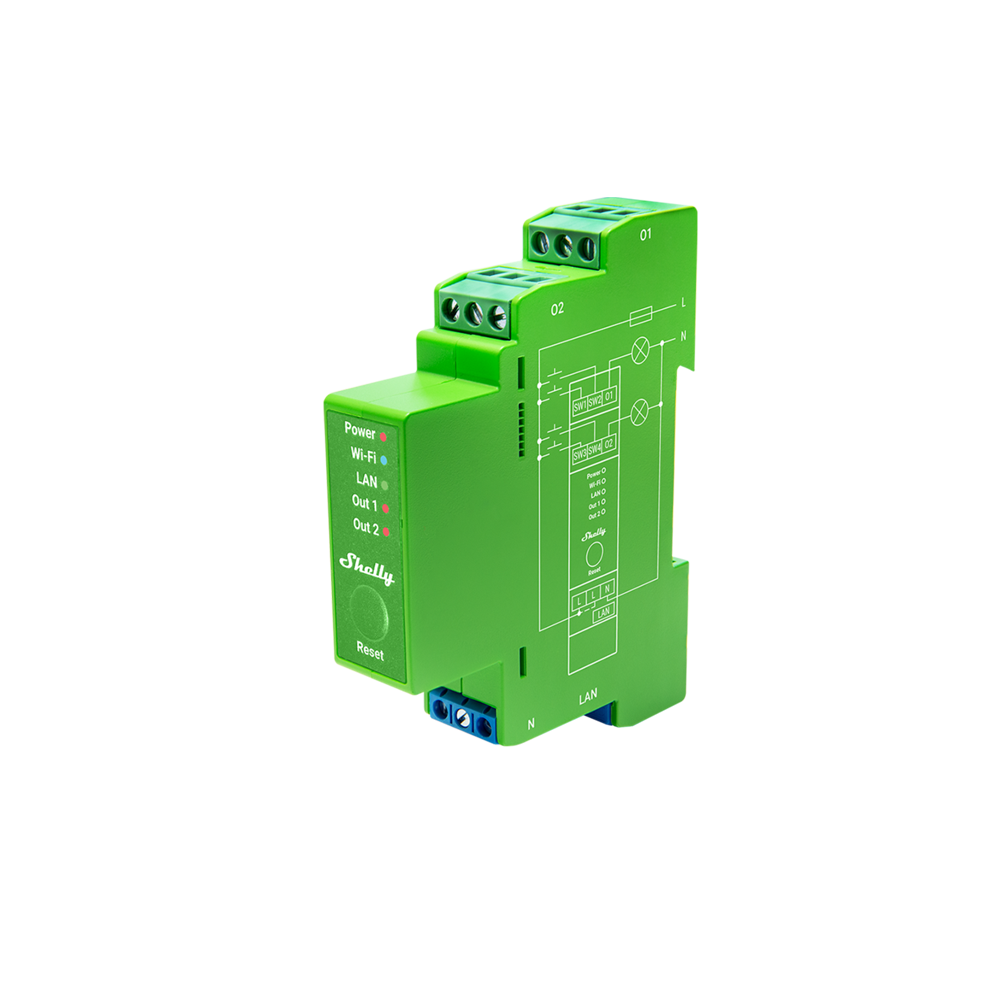 Shelly Pro Dimmer 2PM DIN-Rail Dual Smart Dimmer