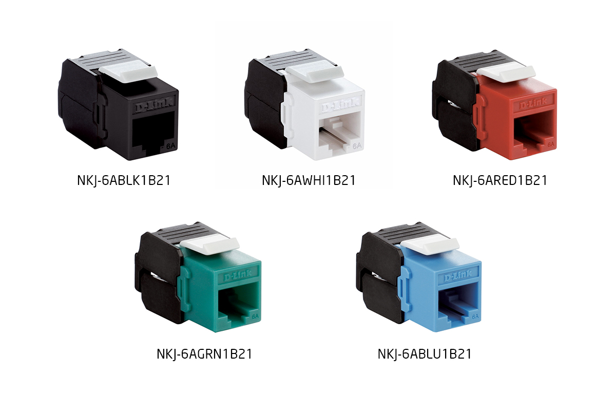 D-Link NKJ-6AWHI1B21 Cat6A UTP Keystone Jack White