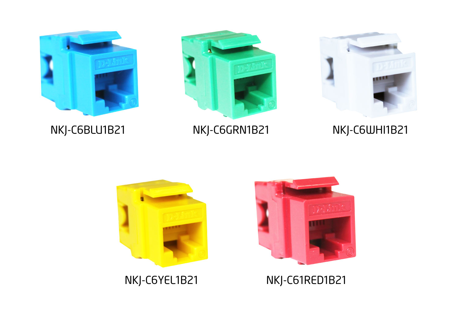 D-Link NKJ-C6BLU1B21 Cat6 UTP Keystone Jack Blue