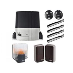 NICE THOR 1500kg heavy-duty gate motor with steel-bronze gears installed on a large sliding gate at a commercial property in Sharjah, UAE.