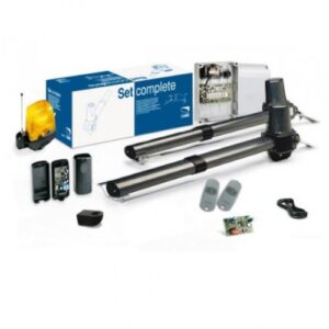 CAME KRONO premium swing gate motor discreetly installed on an ornate cast iron villa gate in Dubai.