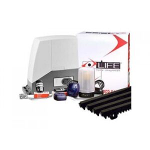 Heavy-duty LIFE ACER 1500kg gate motor with control unit installed on a large commercial gate in Dubai, UAE.