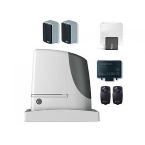 NICE RUN 1500kg commercial gate motor with amperometric safety system installed on a large condominium gate in Abu Dhabi, UAE.