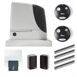 NICE RUN 1800kg industrial gate motor installed on a heavy warehouse sliding gate in Dubai, UAE.