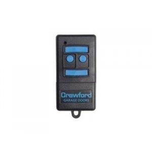 CRAWFORD T433-4 blue four-button remote control for gates, parking barriers, and garage doors.
