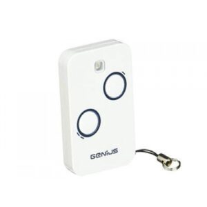 Genius Kilo TX2 white two-button remote control with JLC security technology.