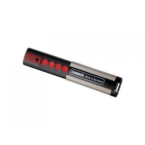 Sommer Classic stainless steel four-button handheld remote control with slider protection for UAE.