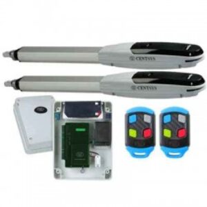 Centurion Vantage Smart swing gate motor with separate smart controller wallbox, installed at a modern villa in Dubai.