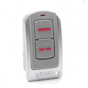 ERREKA IRIS EVO remote control in grey or black with rolling code security.