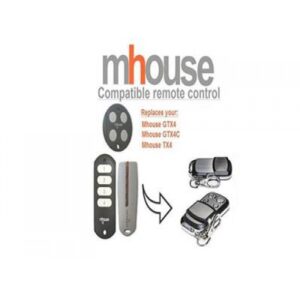 Universal garage door compatible remote control for multiple brands.