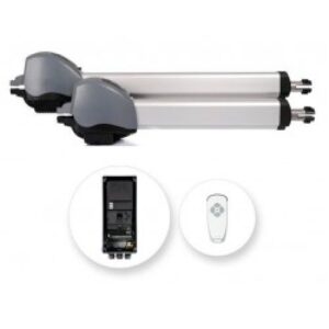 Marantec Comfort 515 German swing gate motor and control unit installed on a residential villa gate in Dubai.