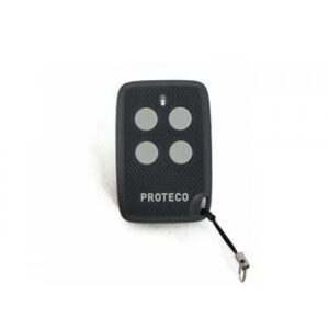 Proteco Angie four-channel remote control with dual coding options for UAE automation systems.