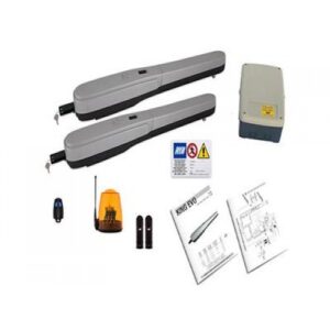 RIB KING EVO all-in-one swing gate motor kit installed on a large villa entrance in Dubai.