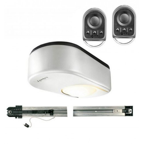 SOMFY DEXXO PRO 800 RTS premium garage door motor with chain rail, installed in a residential garage in the UAE.