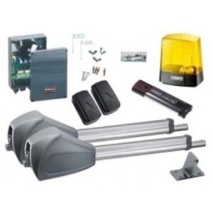 Industrial SOMMER TWIST XL heavy-duty swing gate motor installed on a massive single-leaf gate at a factory in Dubai.