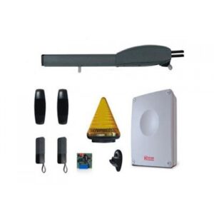 TELCOMA STONE 3 swing gate motor with oscillating bracket installed on a villa gate in Abu Dhabi, UAE.